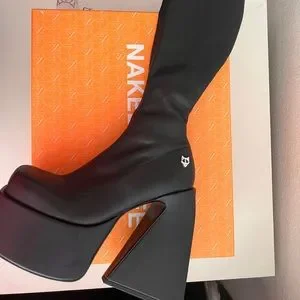 NAKED WOLFE リビエラ ブラック スタッド Naked Wolfe | Shoes | Size 37 Brand New Jayden Black Stretch